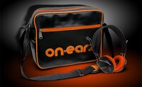 OE-BUNDLE1 On.Earz slušalke lounge v črno-oranžni barvi + torba 